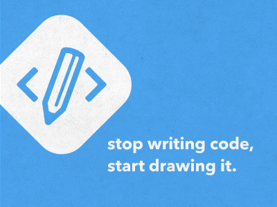 stop writing code blue code draw pencil
