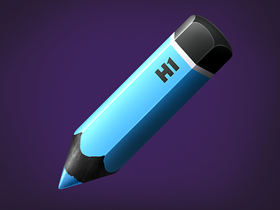 H1 Pencil black blue draw pencil purple