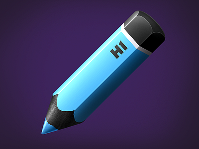 H1 Pencil black blue draw pencil purple