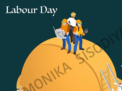 Labour Day illustration isometric labour