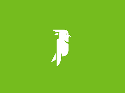 Parrot animal icon illustration minimal