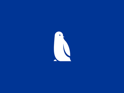 Penguin animal icon illustration minimal