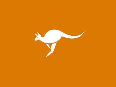 Kangaroo animal icon illustration minimal