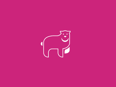 Bear animal icon illustration minimal