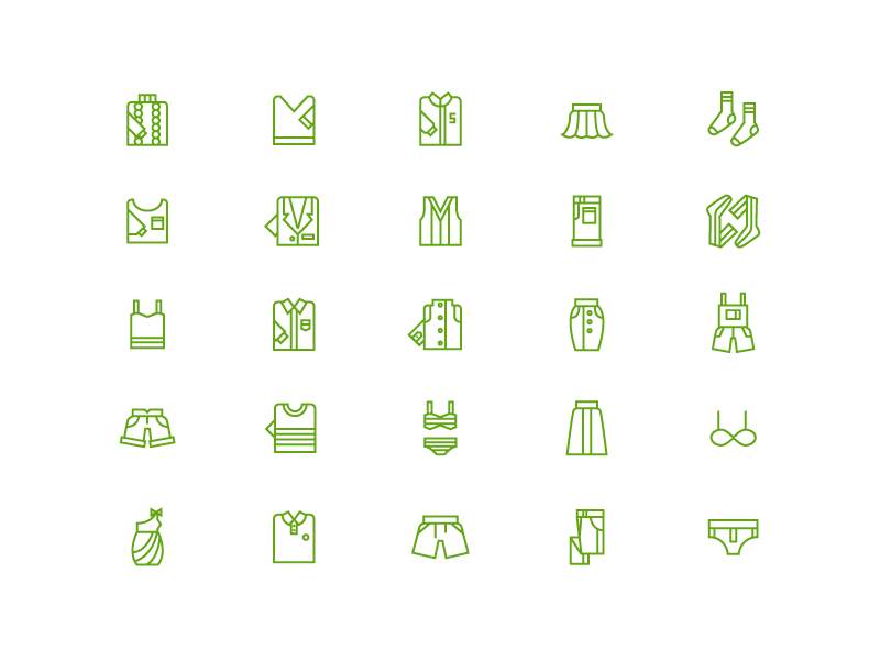 Cloth Icons by Yihsuan Lu on Dribbble