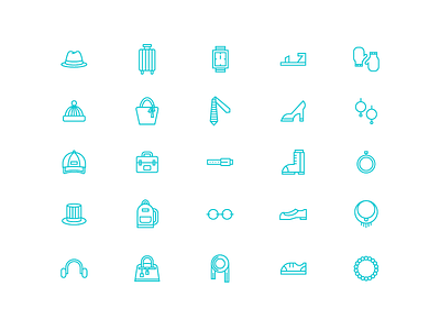 Accessory Icons accessories icon illustration