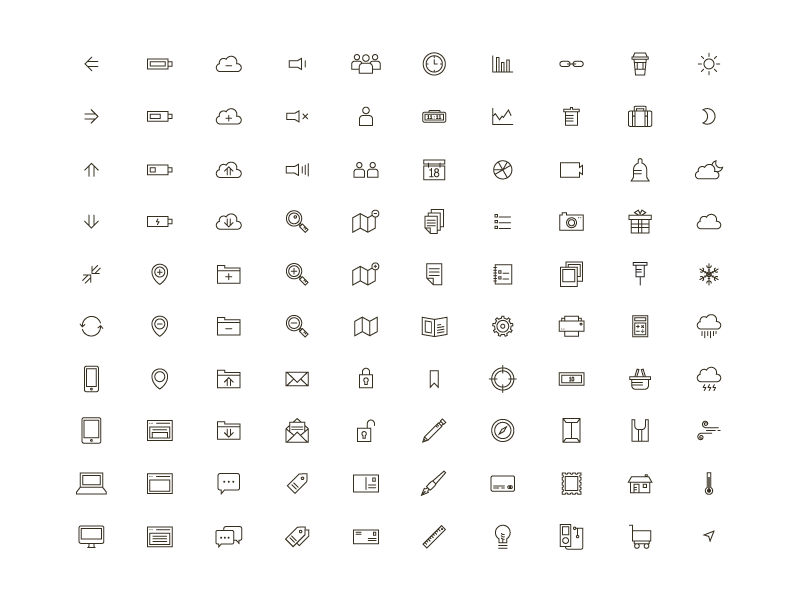 100 Icons by Yihsuan Lu on Dribbble