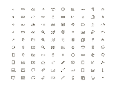 100 Icons icons illustration