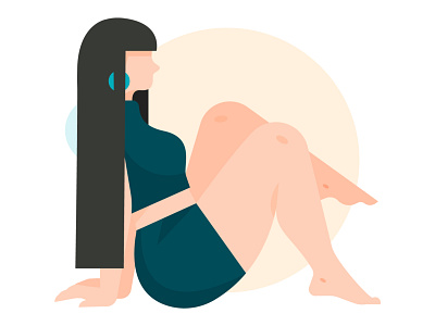 Woman 4 female female figure figure study flat illustration illustrator vector woman