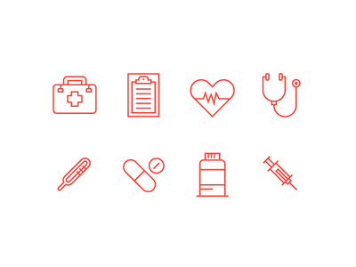 Medicals_1 flat graphic design hosptial icon icon set illustration medical outlined