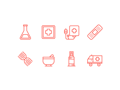 Medicals 2 flat graphic design icon icon set illustration medical outlined