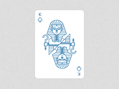 King of Clubs clubs deck emperor eygpt graphic design icon illustration king kingdom outline playing card poker