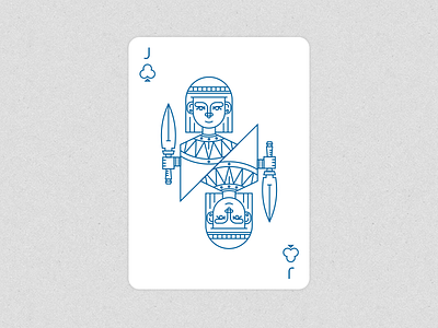 Jack of Clubs civilization clubs deck eygpt graphic design icon illustration jack playcard poker