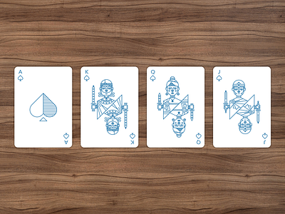 Spades civilization deck graphic design icon illustration jack king line art playing card poker queen spades