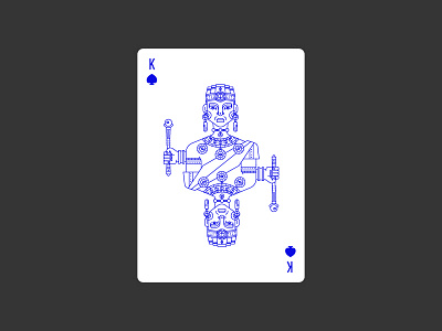 King of Spades africa civilization playing card deck icon illustration king lineart playing card poker spades