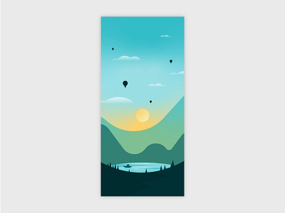 Mobile Wallpaper 2 graphic design illustration landscape landscape illustration mobile wallpaper vector wallpapers