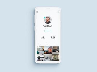 User Profile from Bookings App app app design app designer application design designs mobile app mobile app design mobile ui profile ui ui ux design ui design ui ux uidesign user design