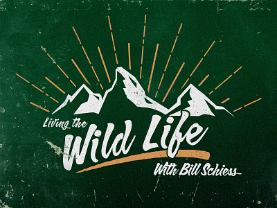 Living the Wild Life Logo adventure logo grand teton logotype wild life logo