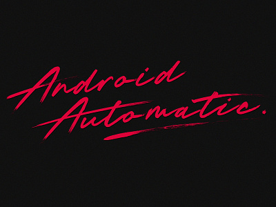 Android Automatic New Logo 80s logo synthwave typography vector