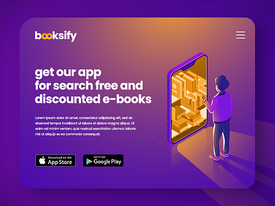 booksify - landing for app