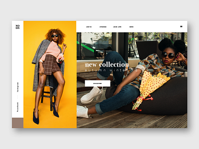 XOXO clothes collection concept fashion new ui ux web webdesign