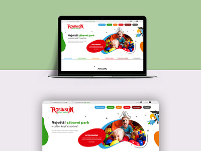 Web Robinson amusement park web web for children webdesign