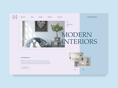 Modern Interiors Website clean ui creative design minimal modern typography ui ux web website