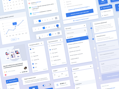 UI Components calendar clean ui component library desin system dropdown form graphic pagination react system steps ui ui elements ui kit ux