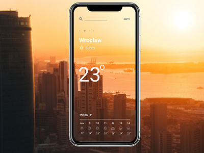 Weather app design mobile sunny ui weather app