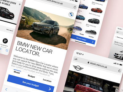 BMW New Car Locator tool app automotive bmw car concept design interface live mini ui design ux