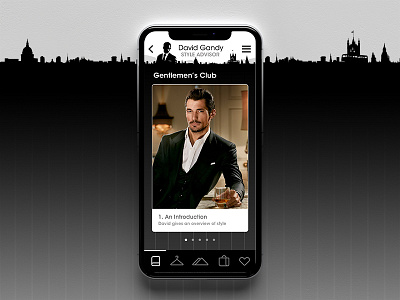 David Gandy Style Advisor app app black and white david gandy fashion iphone x style style guide ui design