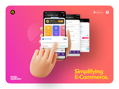 Qpe Mobile Application-Create Your Digital Store! creative design delivery app digital store e commerce figma grocery app manage payments mobile app online shopping online store selling online showcase catalogue ui uiux wallet