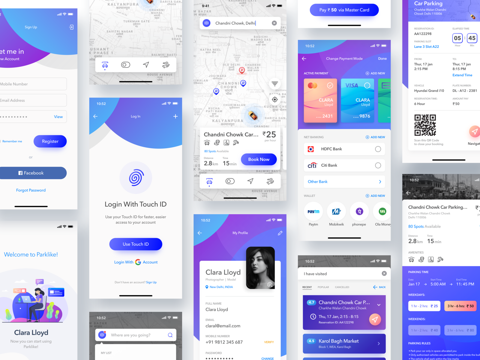 Parklike App for Car Parking by Lokesh Kumar on Dribbble