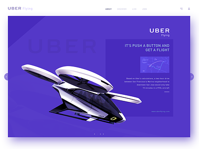 Uber Flying Home Page aircraft creative design creative design design app drone flying car home page live uber ui ux