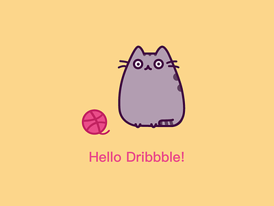 Hello Dribbble animal cat color design hello dribble 插图