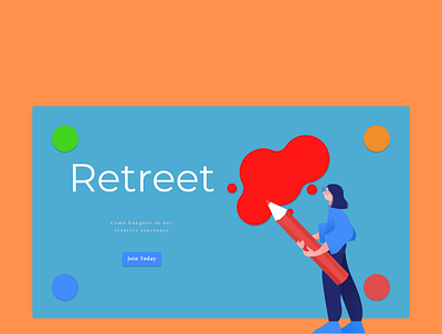 Retreet landing page uidesign uiux uxdesign web design webdesign webdesigner webdeveloper