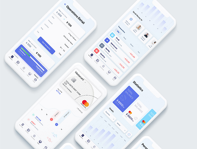 Expense Management Wallet app app design appdesign apple branding flat interaction design minimal neumorphic neumorphism neutraface ui ux