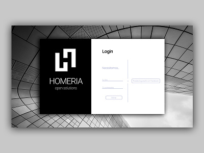 Login page for Homeria homeria login login page minimal ui ux web design website