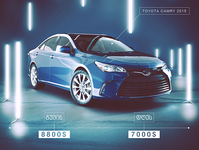 Toyota Camry 3d 3d animation 3d art car rendering