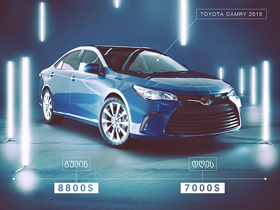 Toyota Camry 3d 3d animation 3d art car rendering
