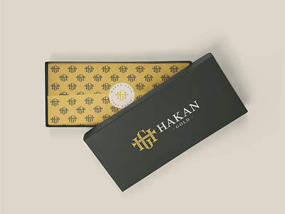 Hakan Gold - Logo Design art box brkckroglu creative design digital gift gold green jewellery logo logodesign mockup new pattern