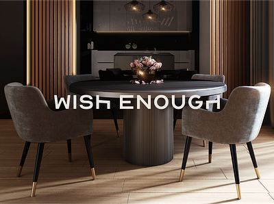 WISH ENOUGH - Logo Design art artist brkckroglu chair concept creative design drawing freelancer furniture global graphicdesign illustration logotype new