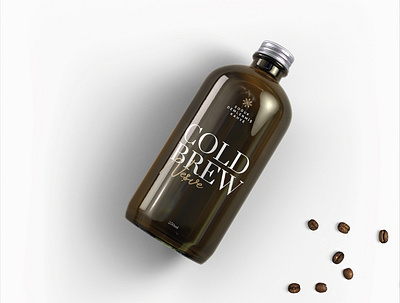 Neşve - Cold Brew art bottle brkckroglu brown coffee coldbrew concept corporate creative design digital ice labeldesign mockup new neşe turkey