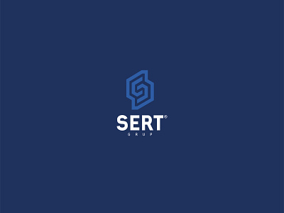 Sert Grup - Logo Design art blue build design drawing hard logo structure