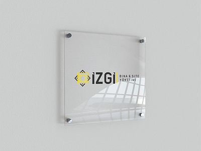 İzgi Bina & Site Yönetimi - Logo Design art building design exciting governance guiding logodesign night yellow