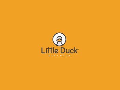 Little Duck - Logo Design art baby drawing duck illustration little logo logodesign orange