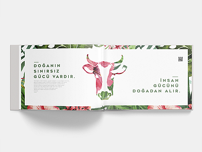 Hacıince - Catalog Design application art branding catalog cow creative design digital drawing flowers green illustration illustrator meat new qrcode typography