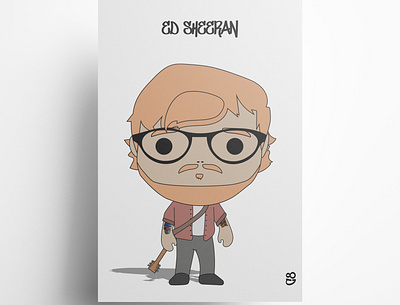 Ed Sheeran artist cartoon cartoonist ed ed sheeran ginger illustration music poster print