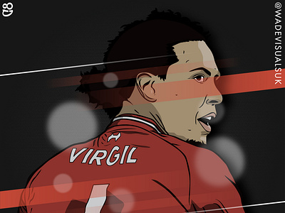 Virgil Van Dijk Illustration. Liverpool FC