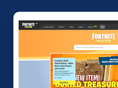 FortniteMaster esports fortnite product design ui ux design